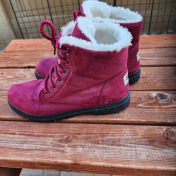 Burgundy Womens Size 40 (8) SQL Boots - Picture 3 of 6